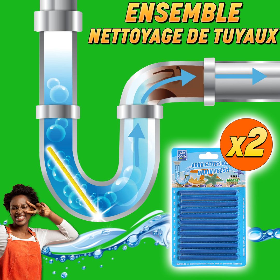 Bâtonnets de nettoyage de canalisations domestiques, (2 pièce)-CNG